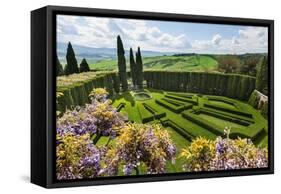 Villa La Foce Garden-Guido Cozzi-Framed Stretched Canvas