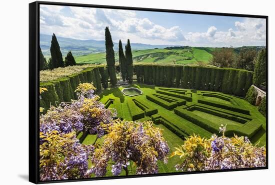 Villa La Foce Garden-Guido Cozzi-Framed Stretched Canvas