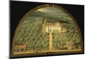 Villa La Magia, Tuscany, Italy, from Series of Lunettes of Tuscan Villas, 1599-1602-Giusto Utens-Mounted Giclee Print