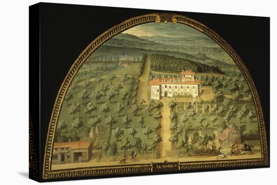 Villa La Magia, Tuscany, Italy, from Series of Lunettes of Tuscan Villas, 1599-1602-Giusto Utens-Stretched Canvas