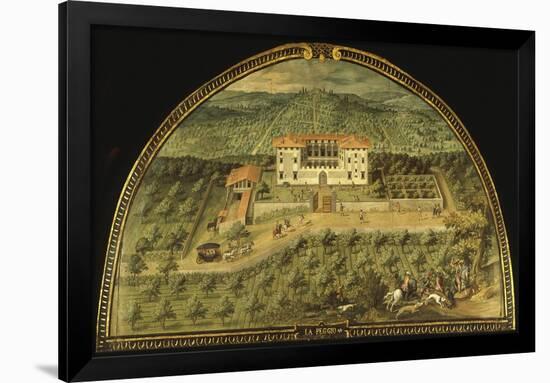 Villa La Peggio, Tuscany, Italy, from Series of Lunettes of Tuscan Villas, 1599-1602-Giusto Utens-Framed Giclee Print