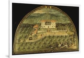 Villa La Peggio, Tuscany, Italy, from Series of Lunettes of Tuscan Villas, 1599-1602-Giusto Utens-Framed Giclee Print