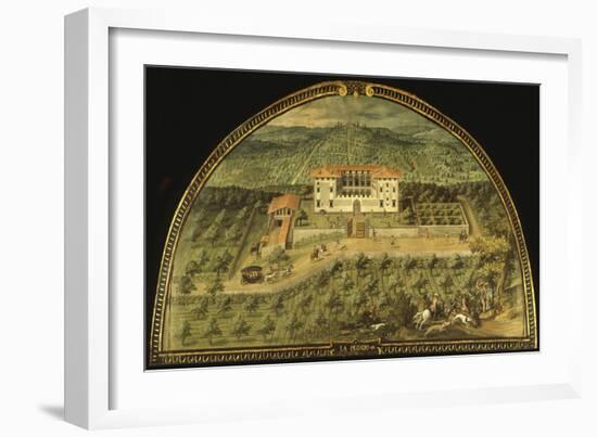 Villa La Peggio, Tuscany, Italy, from Series of Lunettes of Tuscan Villas, 1599-1602-Giusto Utens-Framed Giclee Print