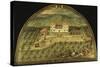 Villa La Peggio, Tuscany, Italy, from Series of Lunettes of Tuscan Villas, 1599-1602-Giusto Utens-Stretched Canvas