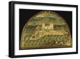 Villa La Peggio, Tuscany, Italy, from Series of Lunettes of Tuscan Villas, 1599-1602-Giusto Utens-Framed Premium Giclee Print