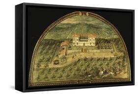 Villa La Peggio, Tuscany, Italy, from Series of Lunettes of Tuscan Villas, 1599-1602-Giusto Utens-Framed Stretched Canvas