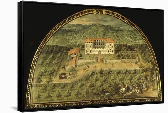 Villa La Peggio, Tuscany, Italy, from Series of Lunettes of Tuscan Villas, 1599-1602-Giusto Utens-Framed Stretched Canvas