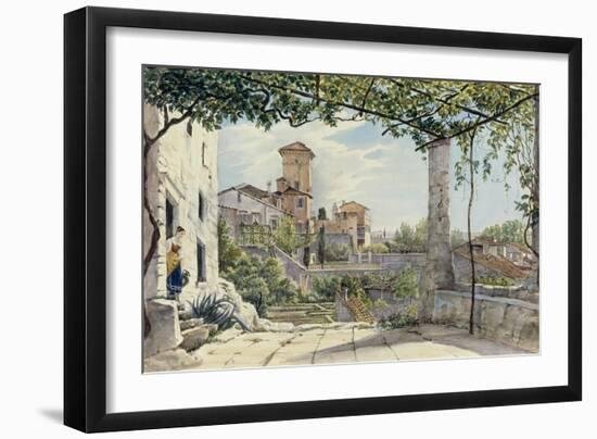 Villa Malta, Rome, about 1840-Franz Ludwig Catel-Framed Giclee Print