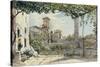 Villa Malta, Rome, about 1840-Franz Ludwig Catel-Stretched Canvas