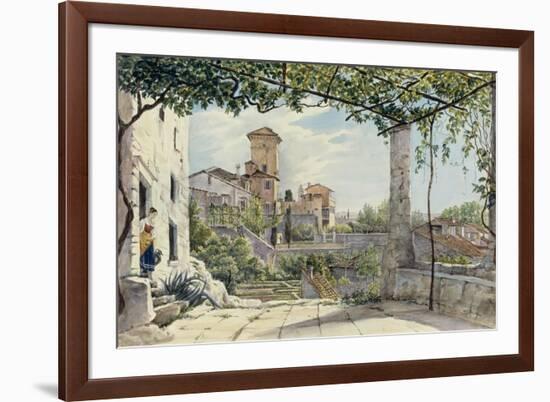 Villa Malta, Rome, about 1840-Franz Ludwig Catel-Framed Premium Giclee Print