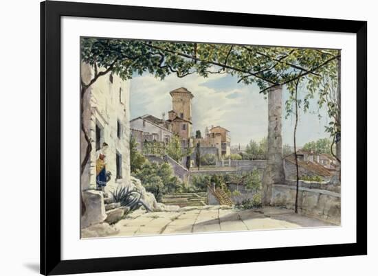 Villa Malta, Rome, about 1840-Franz Ludwig Catel-Framed Premium Giclee Print