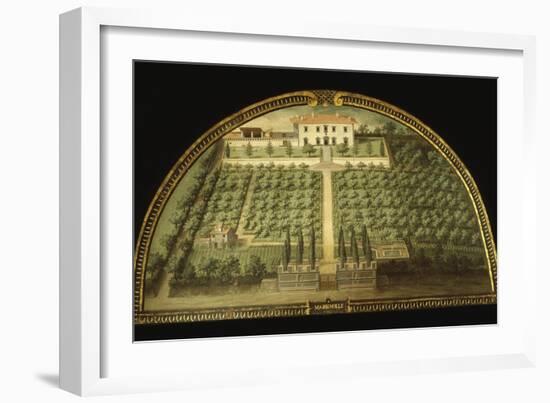 Villa Marignolle, Tuscany, Italy, from Series of Lunettes of Tuscan Villas, 1599-1602-Giusto Utens-Framed Giclee Print