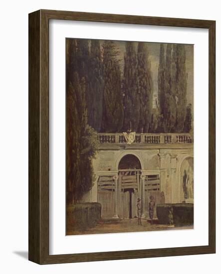 'Villa Medicis en Roma', (View of the Garden of the Villa Medici ), 1634, (c1934)-Diego Velasquez-Framed Giclee Print