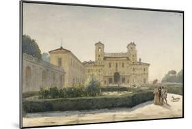 Villa Médicis : vue générale avec des personnages en costume Renaissance-Louis-Philippe-François Boitte-Mounted Giclee Print