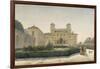 Villa Médicis : vue générale avec des personnages en costume Renaissance-Louis-Philippe-François Boitte-Framed Giclee Print