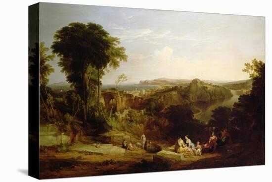 Villa of Lucullus at Misenum in the Bay of Naples-William Leighton Leitch-Stretched Canvas