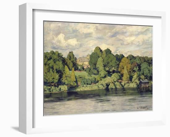 Villa on a Markish Lake, C. 1906-Walter Leistikow-Framed Giclee Print