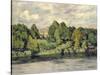 Villa on a Markish Lake, C. 1906-Walter Leistikow-Stretched Canvas