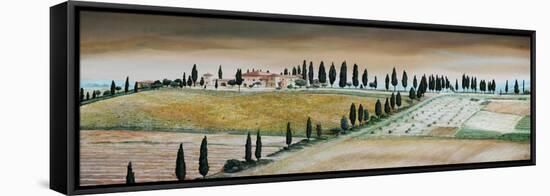 Villa on Hill, Tuscany, 2001-Trevor Neal-Framed Stretched Canvas