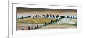 Villa on Hill, Tuscany, 2001-Trevor Neal-Framed Giclee Print