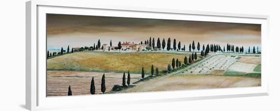 Villa on Hill, Tuscany, 2001-Trevor Neal-Framed Giclee Print