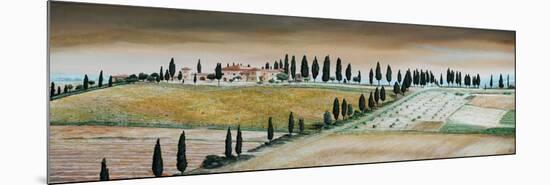 Villa on Hill, Tuscany, 2001-Trevor Neal-Mounted Giclee Print