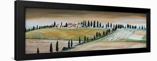 Villa on Hill, Tuscany, 2001-Trevor Neal-Framed Premium Giclee Print