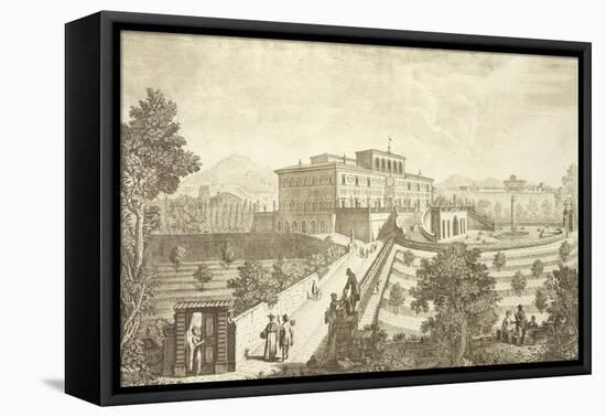 Villa Palmieri, Fiesole, from 'Vedute Delle Ville Et D'Altri Luoghi Della Toscana', Engraved by…-Giuseppe Zocchi-Framed Stretched Canvas