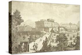 Villa Palmieri, Fiesole, from 'Vedute Delle Ville Et D'Altri Luoghi Della Toscana', Engraved by…-Giuseppe Zocchi-Stretched Canvas