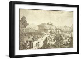 Villa Palmieri, Fiesole, from 'Vedute Delle Ville Et D'Altri Luoghi Della Toscana', Engraved by…-Giuseppe Zocchi-Framed Giclee Print