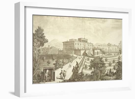 Villa Palmieri, Fiesole, from 'Vedute Delle Ville Et D'Altri Luoghi Della Toscana', Engraved by…-Giuseppe Zocchi-Framed Giclee Print