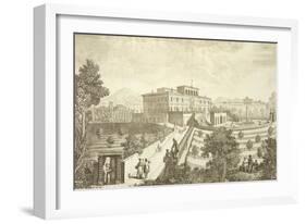 Villa Palmieri, Fiesole, from 'Vedute Delle Ville Et D'Altri Luoghi Della Toscana', Engraved by…-Giuseppe Zocchi-Framed Giclee Print