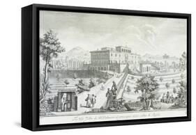 Villa Palmieri in Fiesole-Giuseppe Zocchi-Framed Stretched Canvas