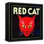 Villa Park, California, Red Cat Brand Citrus Label-Lantern Press-Framed Stretched Canvas