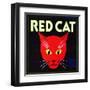 Villa Park, California, Red Cat Brand Citrus Label-Lantern Press-Framed Art Print