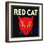 Villa Park, California, Red Cat Brand Citrus Label-Lantern Press-Framed Art Print