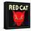 Villa Park, California, Red Cat Brand Citrus Label-Lantern Press-Framed Stretched Canvas
