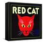 Villa Park, California, Red Cat Brand Citrus Label-Lantern Press-Framed Stretched Canvas