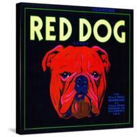 Villa Park, California, Red Dog Brand Citrus Label-Lantern Press-Stretched Canvas