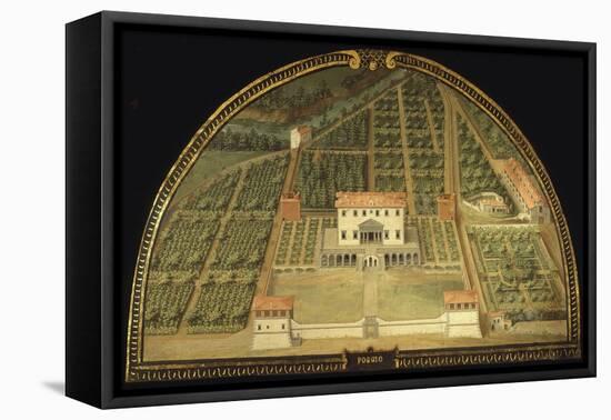 Villa Poggio, Built for the De Medici Family, Caiano, Tuscany, Italy, from Series-Giusto Utens-Framed Stretched Canvas