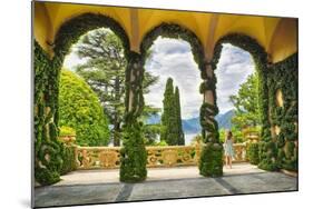 Villa Terrace at Lake Como Italy-George Oze-Mounted Photographic Print