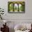 Villa Terrace at Lake Como Italy-George Oze-Framed Stretched Canvas displayed on a wall