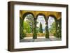 Villa Terrace at Lake Como Italy-George Oze-Framed Photographic Print