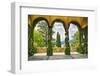 Villa Terrace at Lake Como Italy-George Oze-Framed Photographic Print