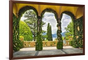 Villa Terrace at Lake Como Italy-George Oze-Framed Photographic Print