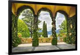 Villa Terrace at Lake Como Italy-George Oze-Framed Photographic Print