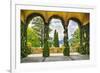 Villa Terrace at Lake Como Italy-George Oze-Framed Photographic Print