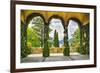 Villa Terrace at Lake Como Italy-George Oze-Framed Photographic Print