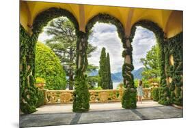 Villa Terrace at Lake Como Italy-George Oze-Mounted Photographic Print