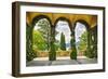 Villa Terrace at Lake Como Italy-George Oze-Framed Photographic Print